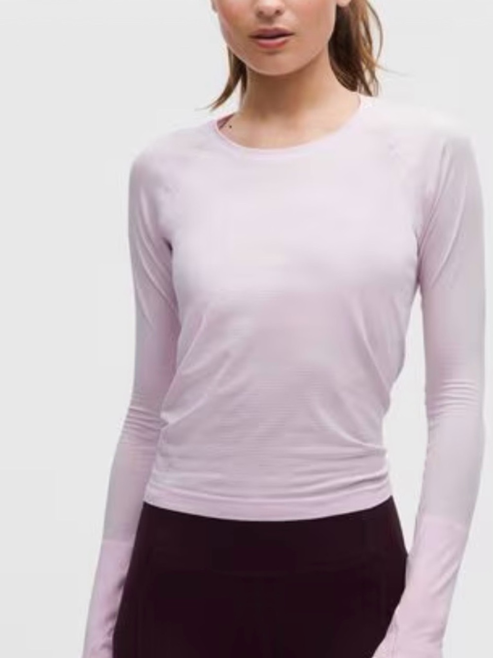 lululemon athletica Light Pink swiftly tech 2.0 Long Sleeve Crewneck Top
